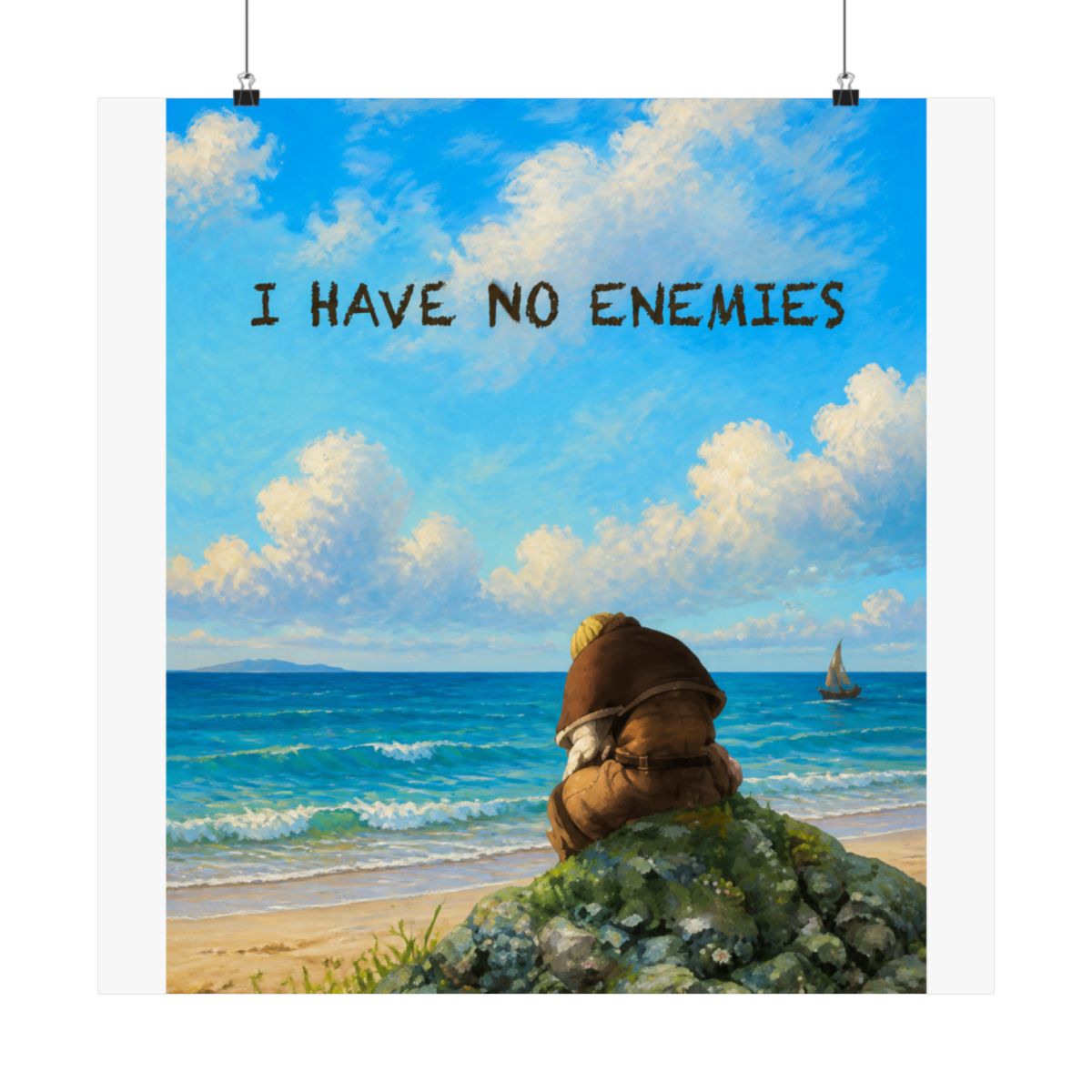 I Have No Enemies | Vinland Saga Poster | Thorfinn Quote - alternate angle 4, merchandise