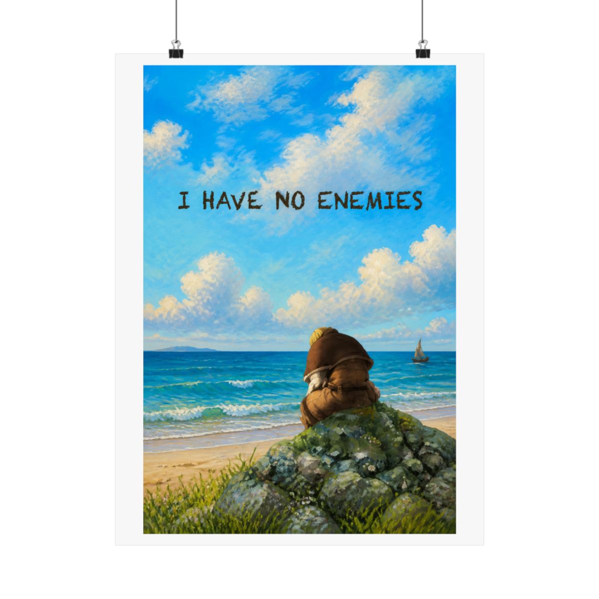 I Have No Enemies | Vinland Saga Poster | Thorfinn Quote - alternate angle 1, merchandise