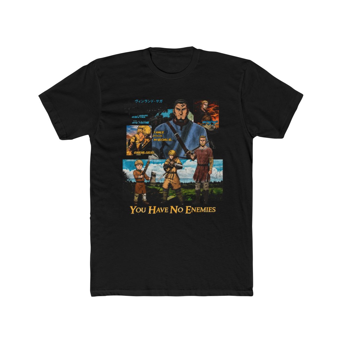 Vinland Saga Anime T Shirt, Vintage Style Thorfinn Print, Oversized Cotton Tee - alternate angle 4, merchandise