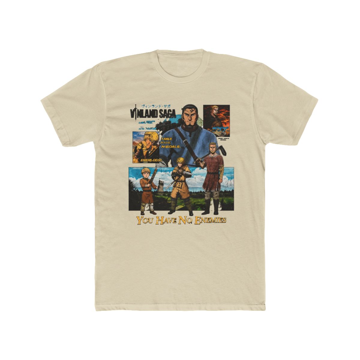 Vinland Saga Anime T Shirt, Vintage Style Thorfinn Print, Oversized Cotton Tee - alternate angle 5, merchandise