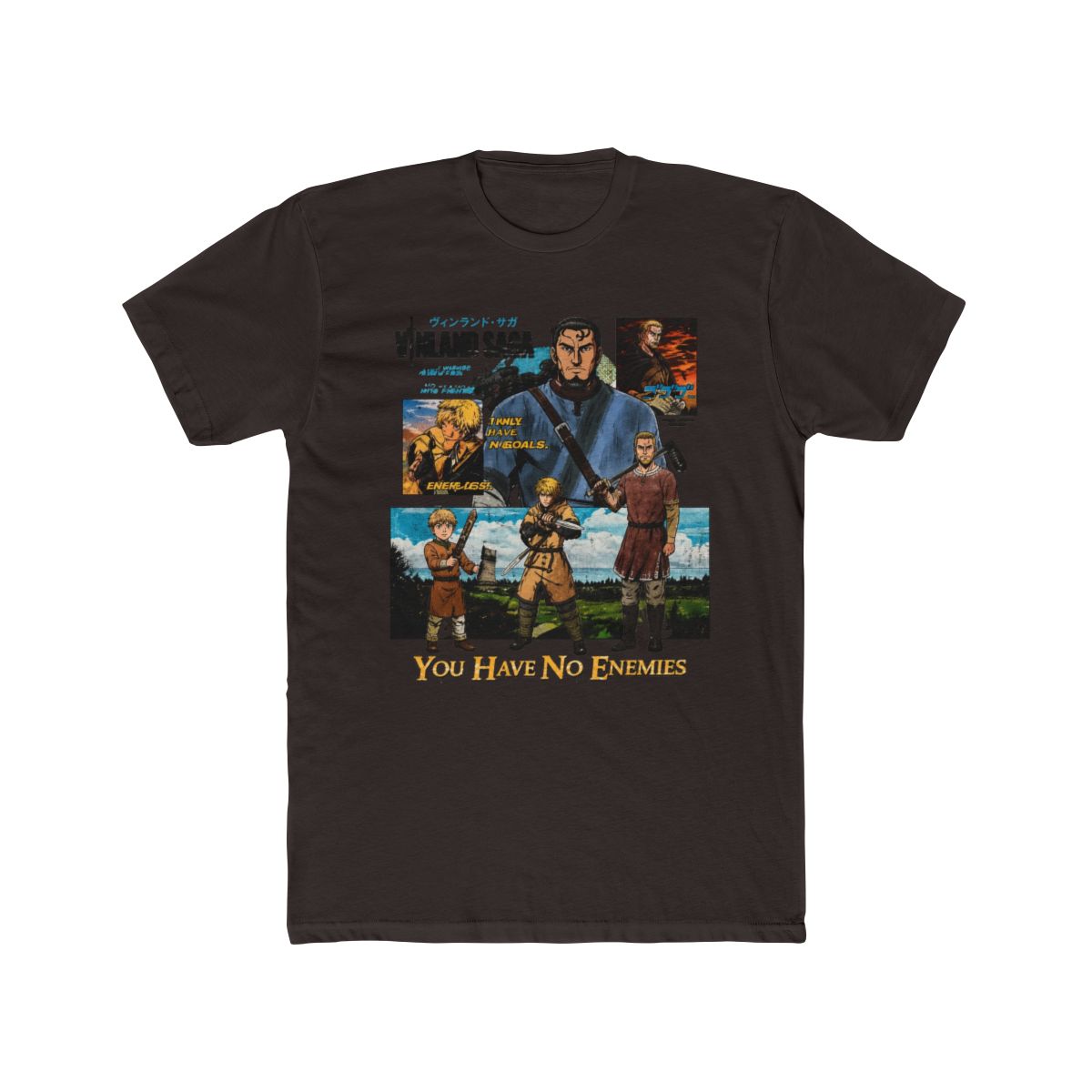 Vinland Saga Anime T Shirt, Vintage Style Thorfinn Print, Oversized Cotton Tee - alternate angle 3, merchandise