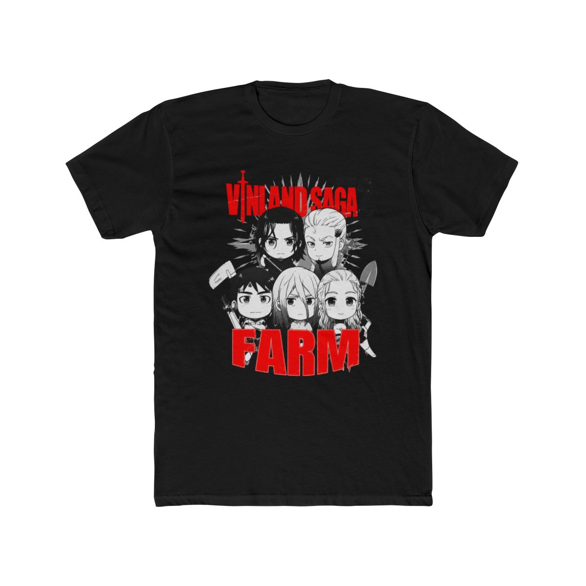 Vinland Saga Season 2 Farm Chibi Characters T Shirt - alternate angle 3, merchandise