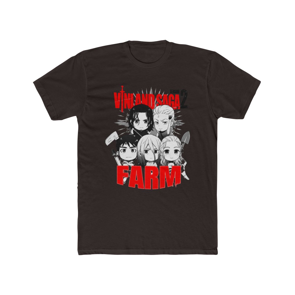 Vinland Saga Season 2 Farm Chibi Characters T Shirt - alternate angle 2, merchandise