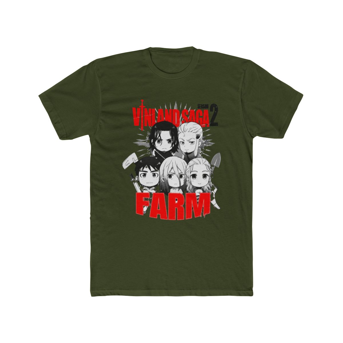 Vinland Saga Season 2 Farm Chibi Characters T Shirt - alternate angle 5, merchandise